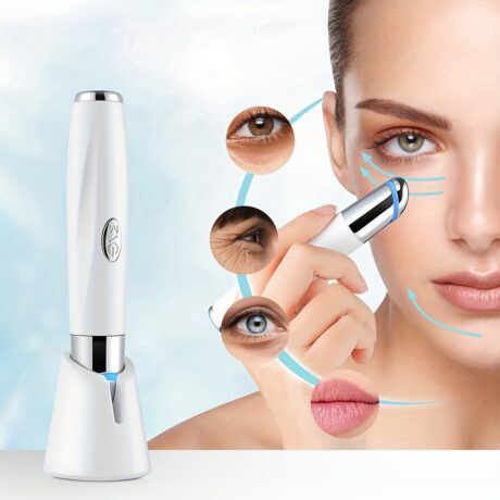 Revitalizing Eye Spa Wand - Rechargeable, Heated, Vibration Facial Massager for Enhanced Skin Care, Beauty Product Absorption, and Relaxation
